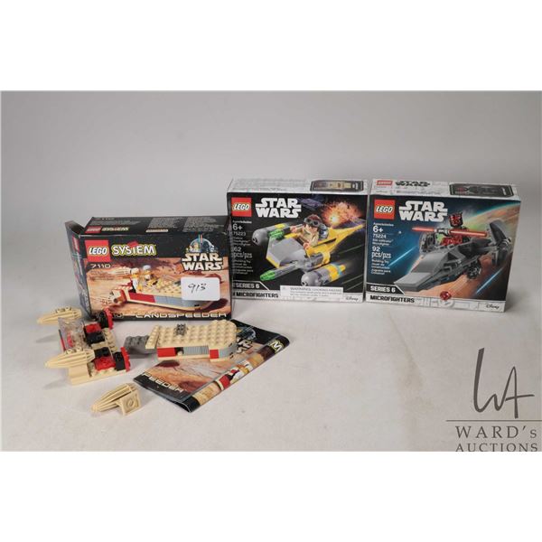 Three Lego Star Wars kits including "Naboo Starfighter Microfighter"