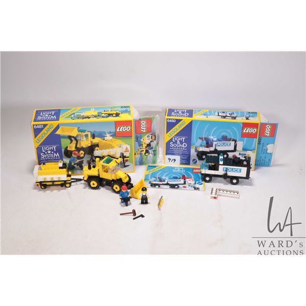 Two Legoland "Town" sets including Mobile Police Truck with original box and manual. Plus Constructi