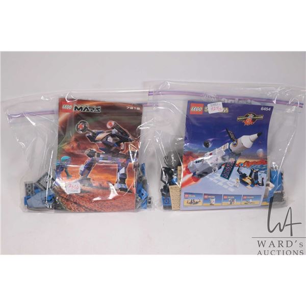 Two Lego sets including Countdown Corner No. 6454 and Red Planet Protector No. 7313. Completeness no