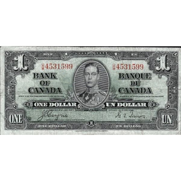 Bank of Canada 1937 One Dollar