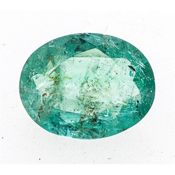 Loose Gemstone - (2.00ct) Oval Cut Green Emerald -