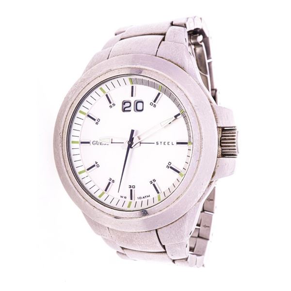 "GUESS" Qtz. Watch - Stainless Steel w/Links Pre O