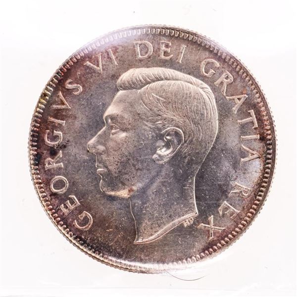 Canada 1952 Silver Fifty Cents MS64 ICCS