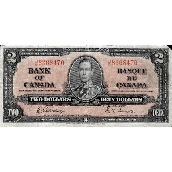 Bank of Canada 1937 Two Dollars