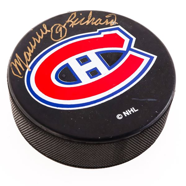 Montreal Canadiens NHL Puck Autographed "Maurice R