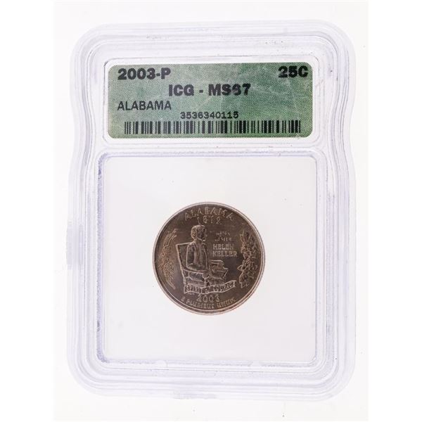 2003-P Alabama 25 Cents ICG MS67