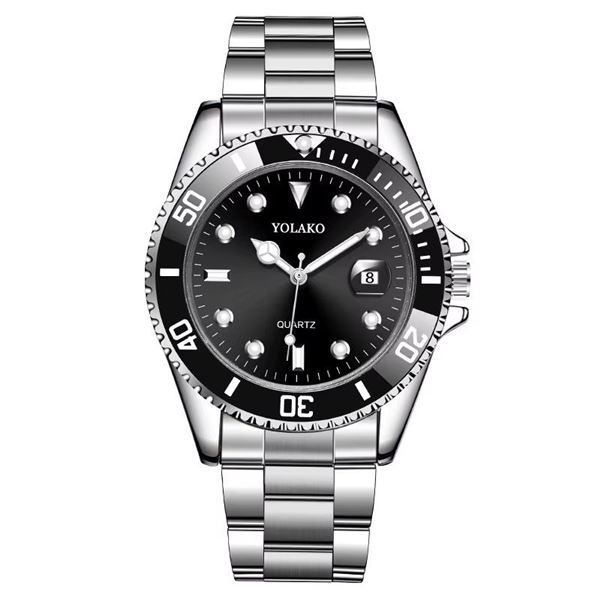 Gent's Sport Watch, Qtz. Stainless Steel Black Dia