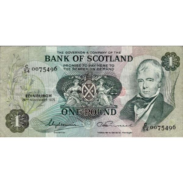 Bank of Scotland 1975 One Pound (P111)