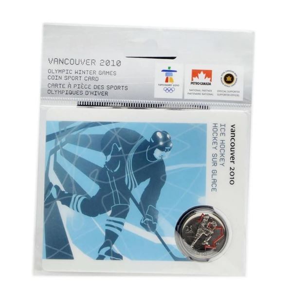VANCOUVER 2010 OLYMPICS COIN SPORT CARD Ice Hockey