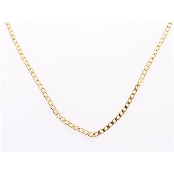18kt Gold Overlay Curb Link Chain/Necklace 20"