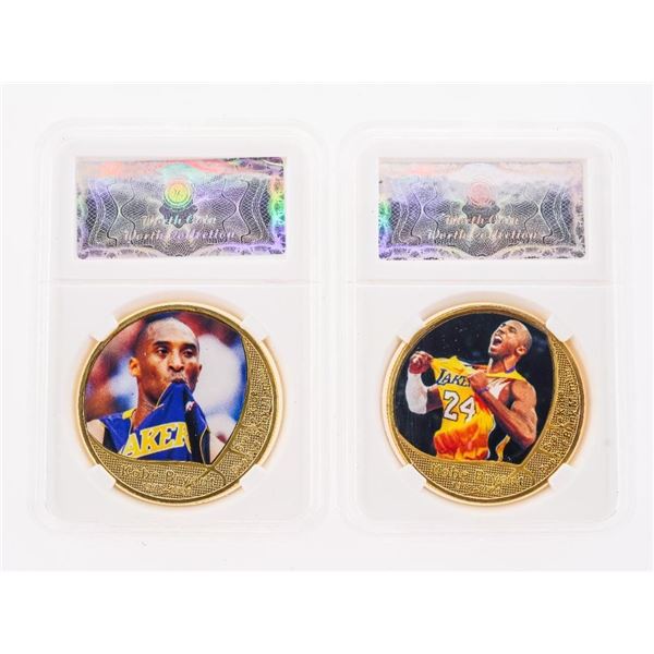 Lot 2 - 24kt Gold Overlay Medallions - Kobe Bryant