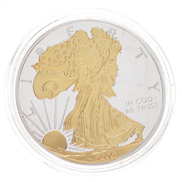 Year 2000 Tribute Medallion Eagle/Liberty 1oz. Fin