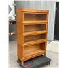 Image 1 : AS IS Vintage Barrister Bookcase - 4 Stacks with Base & Top - Approx: 34 x11 & 56.5"T