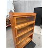 Image 3 : AS IS Vintage Barrister Bookcase - 4 Stacks with Base & Top - Approx: 34 x11 & 56.5"T