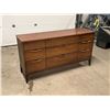 Image 1 : Mid Century 9 Drawer Dresser - Approx: 58.5 x 17.25 & 31"T