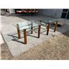 Image 3 : 2 Vintage Rosewood / Chrome with Thick & Heavy Glass Tops - Approx: 32 x 22 & 20"T