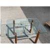 Image 6 : 2 Vintage Rosewood / Chrome with Thick & Heavy Glass Tops - Approx: 32 x 22 & 20"T