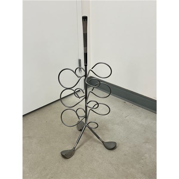 Hand Made Golf Club Wine Rack - 6 Bottle Holder - Approx: 31.5"T