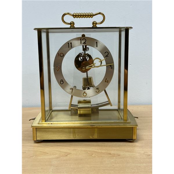 German Kieninger & Obergfell Brass Mantle Clock - Approx: 7.5 x 5 & 8"T not tested