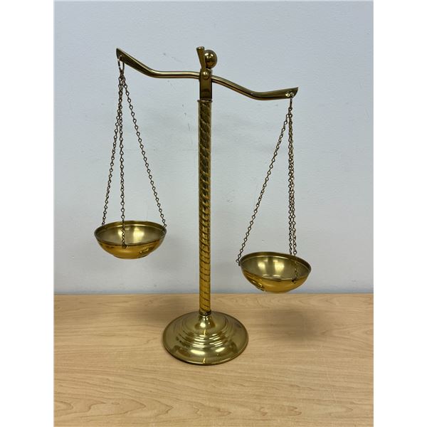 Brass Balance Scale "Scale of Justice"  - Larger - Approx: 18.5"T and 14"W