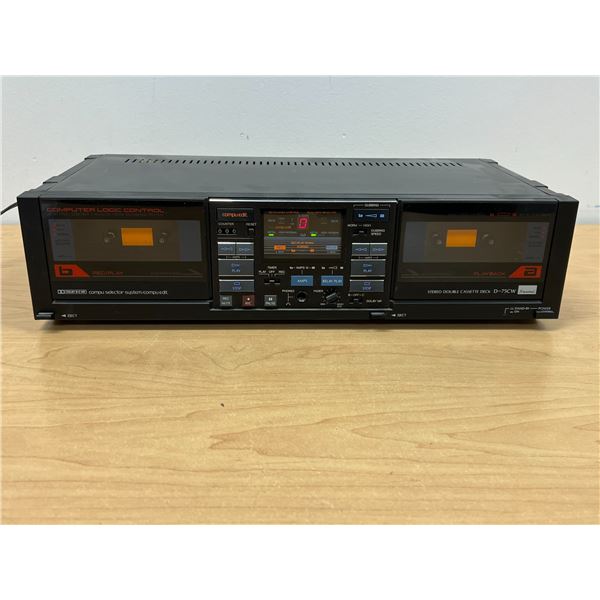 Sansui Stereo Double Cassette Deck D-75CW Computer Logic Control - not tested, see photos