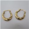 Image 3 : 10K Yellow gold hoop earrings.  Stunning!  Marked 10K on arm