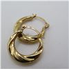 Image 4 : 10K Yellow gold hoop earrings.  Stunning!  Marked 10K on arm