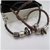 Image 1 : Two leather PANDORA bracelets - see description and photos
