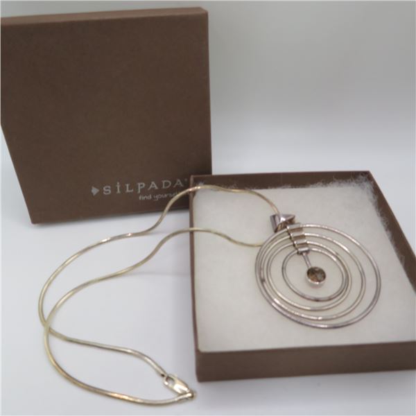 925 silver 18" chain with pendant.  Very nice!  Marked 925