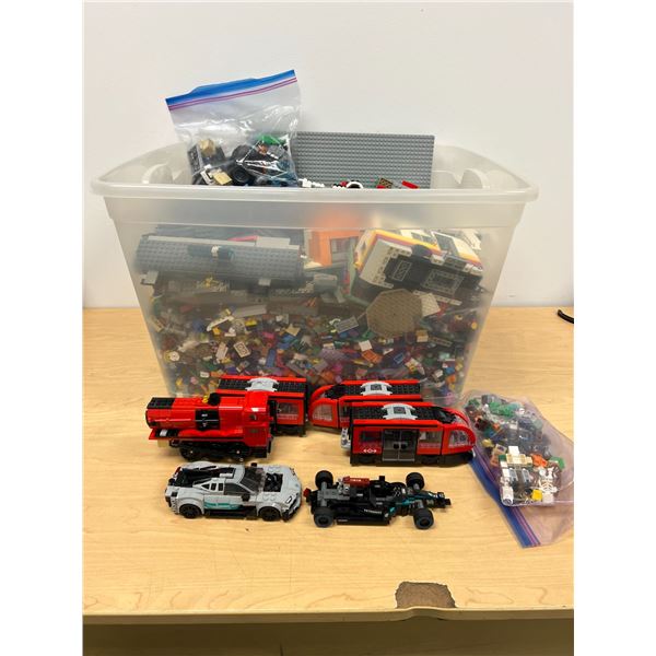 LEGO Lot with some Mini Figures - rather large tote - see all photos for details.