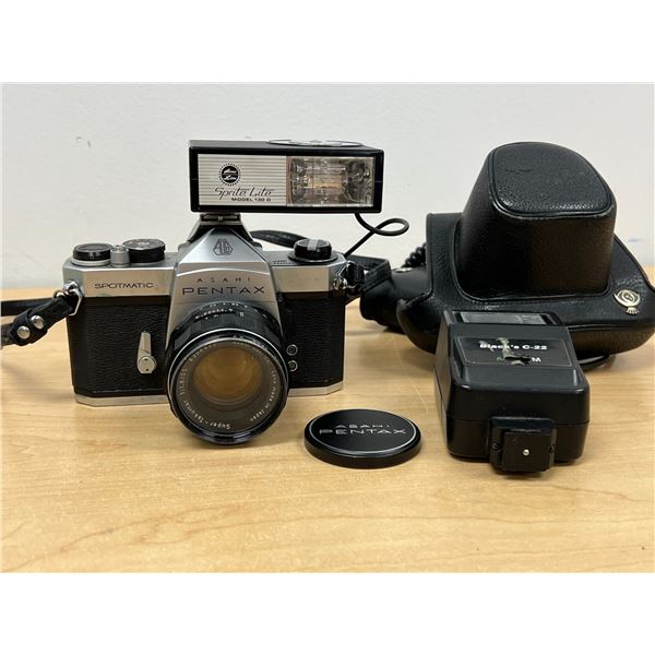Vintage Asahi Pentax Spotmatic Film Camera & Accessories - not tested, see photos