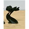 Image 2 : 1928 G. Thew Art Deco Floral Design Patinated Bronze Bookends 6"