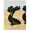 Image 3 : 1928 G. Thew Art Deco Floral Design Patinated Bronze Bookends 6"