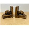 Image 1 : Wooden Figural Sleeping Cats Bookends 6"T