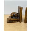 Image 3 : Wooden Figural Sleeping Cats Bookends 6"T