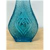 Image 2 : Vintage Oberglas Aqua Blue "Eye" Vase 8.75"T & 5"W