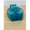 Image 5 : Vintage Oberglas Aqua Blue "Eye" Vase 8.75"T & 5"W
