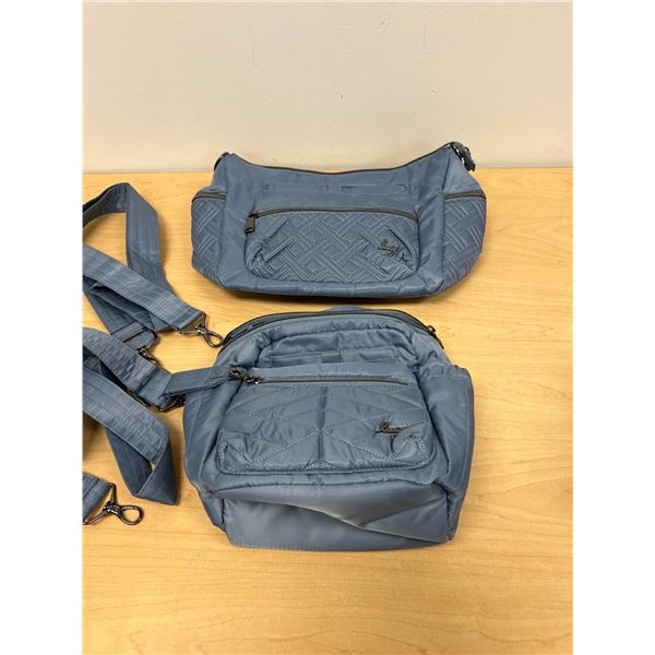 2 Like New Lug Crossbody Bags - Cha Cha & Alpine - see all photos