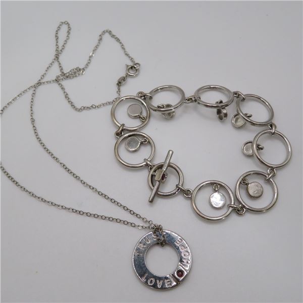 925 bracelet & necklace lot.  Very nice!  Marked 925
