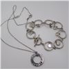 Image 1 : 925 bracelet & necklace lot.  Very nice!  Marked 925