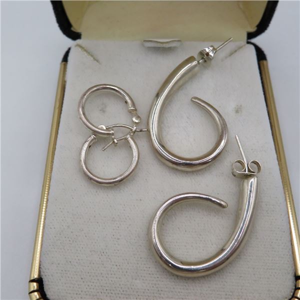 925 earrings lot.  Two very nice pairs of earrings.  Marked 925