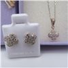 Image 3 : Sterling Silver gift set in box.  Includes chain with pendant and matching earrings.  Very nice!