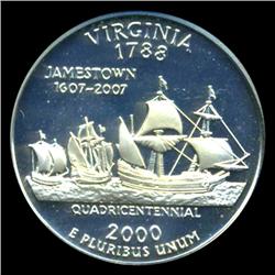 2000S US VA Silver Quarter Graded PR70 DCAM (COI-5429)