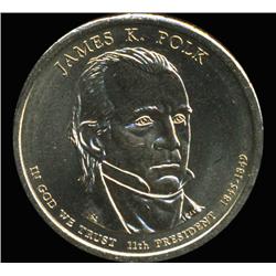 2009P Polk Dollar GEM BU Edge Rare Error Extra Letter (COI-6255)