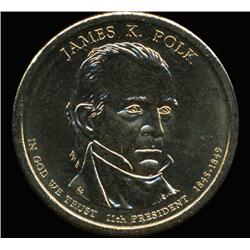 2009P Polk Dollar GEM BU Edge Rare U2 Error (COI-6259)