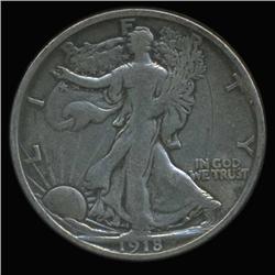 1918D Walking Liberty Half Dollar Better Grade (COI-6341)