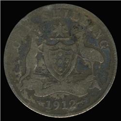1912 Australia Silver Shilling Hi Grade Scarce (COI-6663)