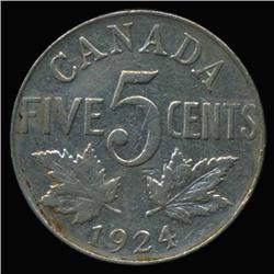 1924 Canada 5c Hi Grade (COI-6705)