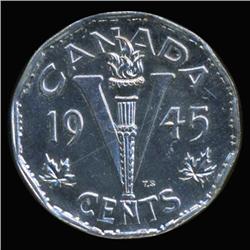 1945 Canada 5c Choice MS63+ (COI-6721)