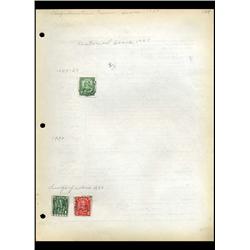 1928 Canada Hand Made Stamp Collection Album Page 3 Pieces (STM-0122)